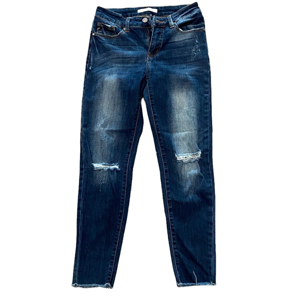 KanCan Distressed Ankle Mid Rise Jeans Size 27